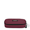Resim OVAL SINGLE MAROON BURGUNDY KALEM KUTUSU