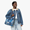 Resim CARRY TOTE BAG WASHED PRINT BLUE OMUZ ÇANTASI