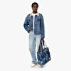 Resim CARRY TOTE BAG WASHED PRINT BLUE OMUZ ÇANTASI