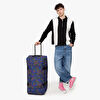 Resim TRANVERZ L BRIZE PALM NAVY TEKERLEKLİ VALİZ