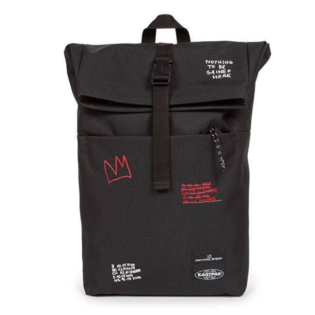 Resim BASQUIAT X EASTPAK UP ROLL BASQUIAT QUOTES SIRT ÇANTASI