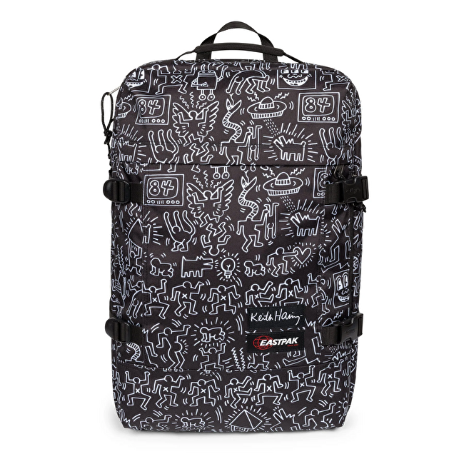 Resim KEITH HARING X EASTPAK TRAVELPACK KEITH HARING BLACK SEYAHAT ÇANTASI