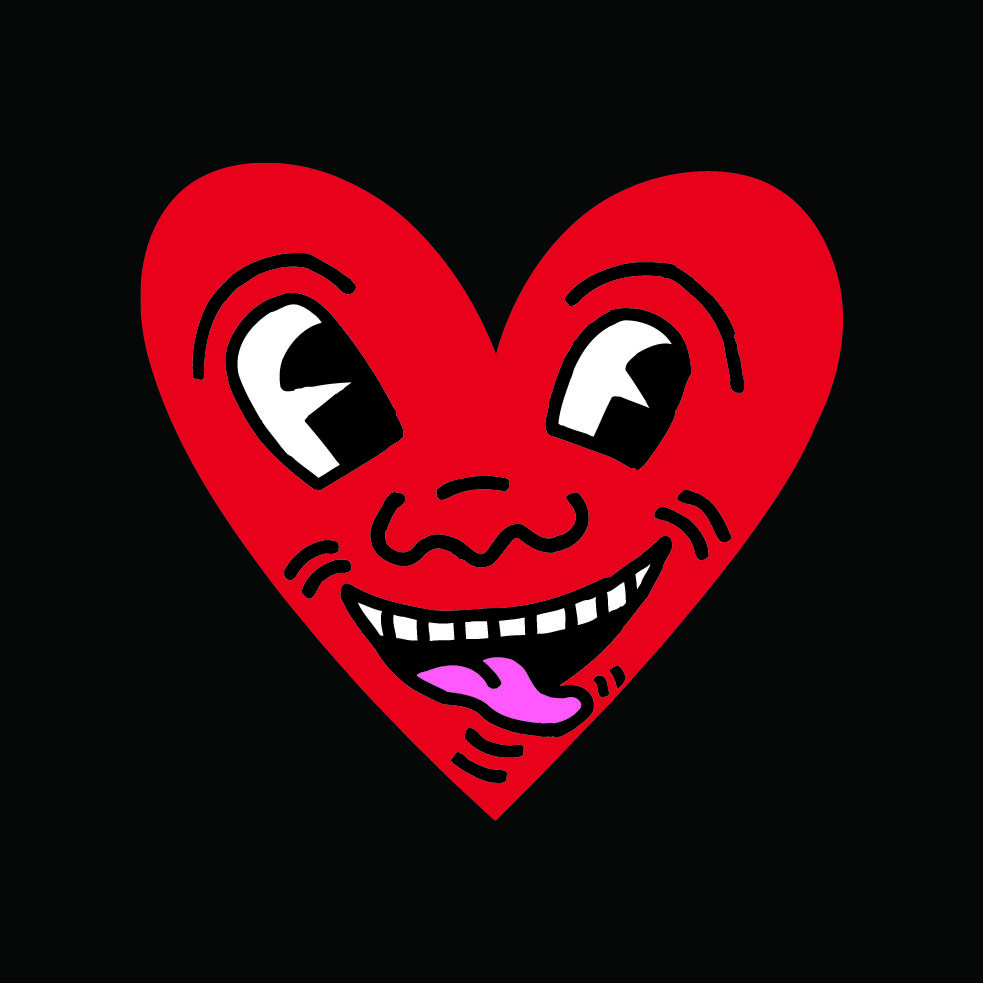 KEITH HARING X EASTPAK TRAVEL TOTE KEITH HARING HEART OMUZ ÇANTASI
